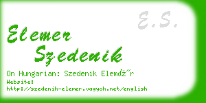 elemer szedenik business card